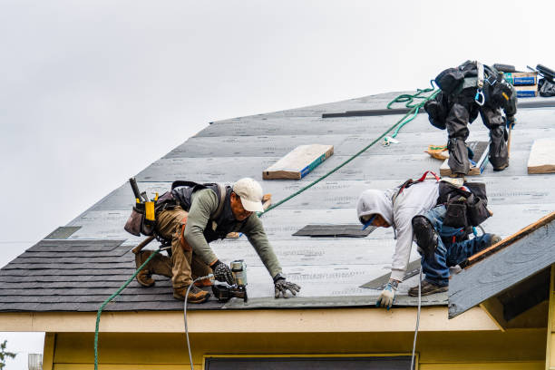Professional Gutter Installation technician working in Kerrville, TX